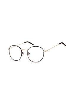 Lenonki okrągłe Okulary oprawki optyczne 938F czarne + złote ze sklepu Stylion w kategorii Oprawki do okularów męskich - zdjęcie 107784089