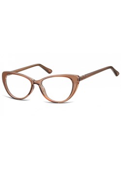 Okulary oprawki korekcyjne Kocie Oczy zerówki Sunoptic CP138E jasnobrązowy ze sklepu Stylion w kategorii Okulary zerówki męskie - zdjęcie 107784445