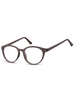 Okulary oprawki korekcyjne okrągłe Lenonki zerówki Sunoptic CP140C ciemnobrązowe ze sklepu Stylion w kategorii Okulary zerówki męskie - zdjęcie 107784459