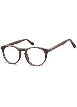 Okulary oprawki korekcyjne okrągłe Lenonki zerówki Sunoptic CP146C ciemnobrązowe ze sklepu Stylion w kategorii Okulary zerówki męskie - zdjęcie 107784489