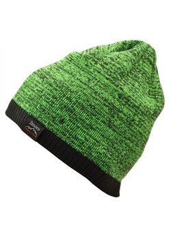Męska Zimowa Czapka Zielono-czarna z polarem - L/XL TOMORROW ST-511 ze sklepu Stylion w kategorii Czapki zimowe męskie - zdjęcie 107784925