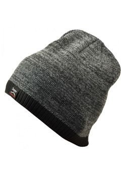 Męska Zimowa Czapka Szaro-czarna z polarem - L/XL TOMORROW ST-511B ze sklepu Stylion w kategorii Czapki zimowe męskie - zdjęcie 107784929