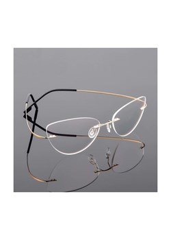 Złote okulary bez ramek dla kobiet z antyrefleksem SCH-501 ze sklepu Stylion w kategorii Okulary korekcyjne damskie - zdjęcie 107786266