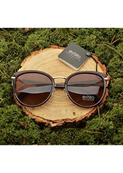 Damskie okulary przeciwsłoneczne polaryzacyjne brązowe EST-01B ze sklepu Stylion w kategorii Okulary przeciwsłoneczne damskie - zdjęcie 107786537