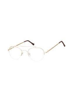 Okulary oprawki korekcyjne metalowo-żyłkowe Okrągłe 786D ciemne złote ze sklepu Stylion w kategorii Okulary korekcyjne męskie - zdjęcie 107786915