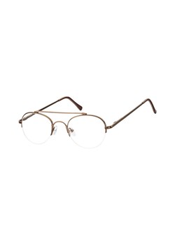 Okulary oprawki korekcyjne metalowo-żyłkowe Okrągłe 786E brązowe ze sklepu Stylion w kategorii Okulary korekcyjne męskie - zdjęcie 107786917