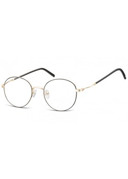 Lenonki okrągłe Okulary oprawki optyczne 927D czarno-złote ze sklepu Stylion w kategorii Oprawki do okularów męskich - zdjęcie 107786926