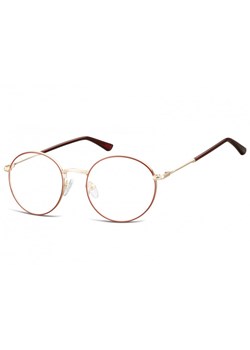 Lenonki okrągłe Okulary oprawki optyczne 919 złoto-bordowe ze sklepu Stylion w kategorii Oprawki do okularów męskich - zdjęcie 107786956