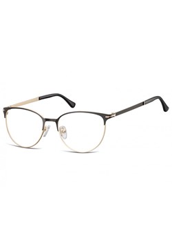Okulary oprawki korekcyjne kocie oczy zerówki Sunoptic 914B złoto-czarne ze sklepu Stylion w kategorii Okulary zerówki męskie - zdjęcie 107787127