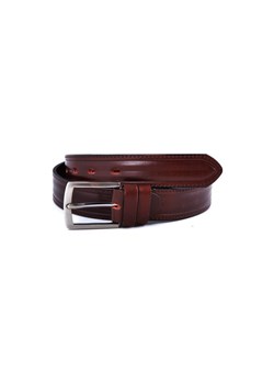 Brązowy skórzany pasek męski do spodni 2,9cm mod.2 ze sklepu Stylion w kategorii Paski męskie - zdjęcie 107787918