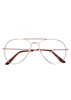Okulary Zerówki Aviatory Zlote 1910 ze sklepu Stylion w kategorii Okulary zerówki męskie - zdjęcie 107788499