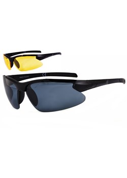 Sportowe okulary z dwoma soczewkami polaryzacyjnymi czarna i zolta - drs-51c2 ze sklepu Stylion w kategorii Okulary przeciwsłoneczne męskie - zdjęcie 107788708