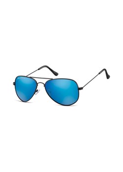 Czarno niebieskie Pilotki okulary lustrzane aviator MS94F ze sklepu Stylion w kategorii Okulary przeciwsłoneczne męskie - zdjęcie 107789176
