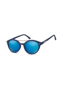 Okulary okrągłe granatowe lenonki lustrzane MS21D ze sklepu Stylion w kategorii Okulary przeciwsłoneczne męskie - zdjęcie 107789819