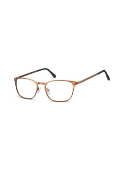 Oprawki okularowe kocie oczy damskie stalowe Sunoptic 991G brązowe ze sklepu Stylion w kategorii Okulary korekcyjne damskie - zdjęcie 107789935