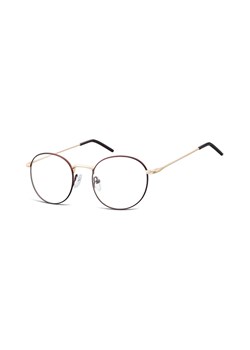 Lenonki okrągłe Okulary oprawki optyczne 938B brązowo - złote ze sklepu Stylion w kategorii Oprawki do okularów męskich - zdjęcie 107789957