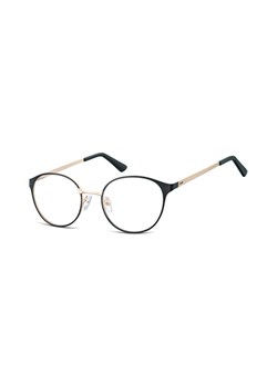 Oprawki okularowe kocie oczy damskie stalowe Sunoptic 941A czarno-złote ze sklepu Stylion w kategorii Okulary korekcyjne damskie - zdjęcie 107789967