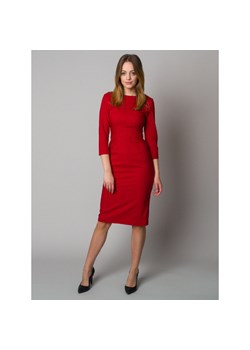 Elegancka czerwona dopasowana sukienka ze sklepu Willsoor w kategorii Sukienki - zdjęcie 107851347