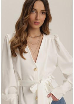 Biała Bluzka Laogale ze sklepu Renee odzież w kategorii Koszule damskie - zdjęcie 108139627