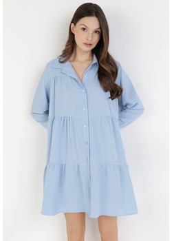 Jasnoniebieska Sukienka Harelora ze sklepu Born2be Odzież w kategorii Sukienki - zdjęcie 108485859