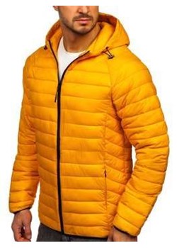 Żółta pikowana kurtka przejściowa męska Denley 13021 ze sklepu Denley w kategorii Kurtki męskie - zdjęcie 108560025