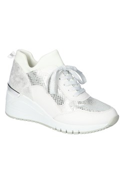 Adidasy na Koturnie Marco Tozzi Białe ze sklepu Arturo-obuwie w kategorii Buty sportowe damskie - zdjęcie 108895266