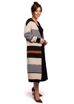 BK055 Kardigan w pasy - model 3 ze sklepu Świat Bielizny w kategorii Swetry damskie - zdjęcie 108949509
