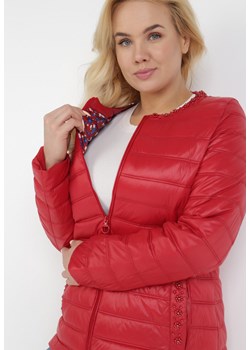 Czerwona Kurtka Aretheilla ze sklepu Born2be Odzież w kategorii Kurtki damskie - zdjęcie 109010939