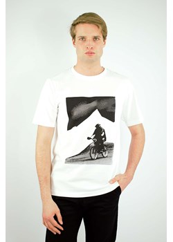 t-shirt męski calvin klein biały z nadrukiem ze sklepu Royal Shop w kategorii T-shirty męskie - zdjęcie 109142129