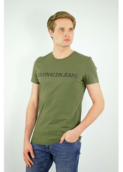 t-shirt męski calvin klein jeans khaki ze sklepu Royal Shop w kategorii T-shirty męskie - zdjęcie 109142177