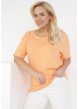 Pomarańczowy T-shirt Paselis ze sklepu Born2be Odzież w kategorii Bluzki damskie - zdjęcie 109177047