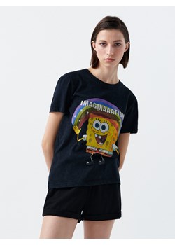 Cropp - Piżama dwuczęściowa Spongebob - czarny ze sklepu Cropp w kategorii Piżamy damskie - zdjęcie 109281559