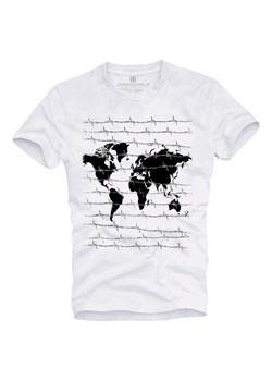 T-shirt męski UNDERWORLD World biały ze sklepu morillo w kategorii T-shirty męskie - zdjęcie 109286098