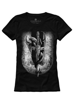 T-shirt damski UNDERWORLD Dragon czarny ze sklepu morillo w kategorii Bluzki damskie - zdjęcie 109287206