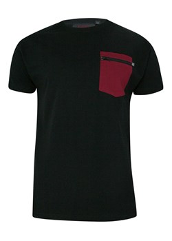 T-shirt, Czarny, 100% BAWEŁNA, U-neck, z Kieszonką, Męski, Krótki Rękaw -KINGS TSKNGS101Zczarny ze sklepu JegoSzafa.pl w kategorii T-shirty męskie - zdjęcie 109296477