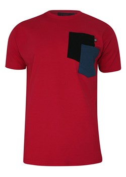 T-shirt, Czerwony, 100% BAWEŁNA, U-neck, z Kieszonką, Męski, Krótki Rękaw -KINGS TSKNGS101KKczerw ze sklepu JegoSzafa.pl w kategorii T-shirty męskie - zdjęcie 109296479