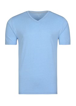 T-shirt męski Redmond niebieski z krótkim rękawem 