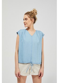 Koszula lyocell błękitna ze sklepu Moodo.pl w kategorii Bluzki damskie - zdjęcie 109453295