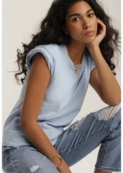Jasnoniebieska Bluzka Thanahria ze sklepu Renee odzież w kategorii Bluzki damskie - zdjęcie 109485729