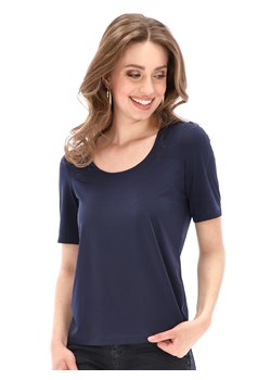Granatowy t-shirt damski Potis & Verso LORA ze sklepu Eye For Fashion w kategorii Bluzki damskie - zdjęcie 109494509