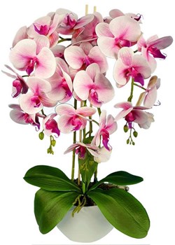 Sztuczny storczyk orchidea- kompozycja kwiatowa 60 cm 3pgrjr ze sklepu Pantofelek24.pl w kategorii Dekoracje - zdjęcie 109605675