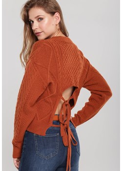 Brązowy Sweter Bon Air ze sklepu Renee odzież w kategorii Swetry damskie - zdjęcie 109757616