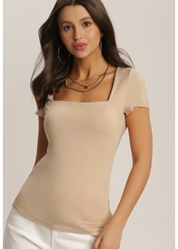 Jasnobeżowa Bluzka Lithishis ze sklepu Renee odzież w kategorii Bluzki damskie - zdjęcie 109842918