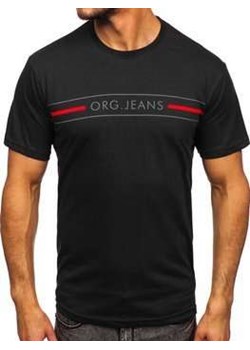 Czarny t-shirt męski z nadrukiem Bolf 14802 ze sklepu Denley w kategorii T-shirty męskie - zdjęcie 109985935