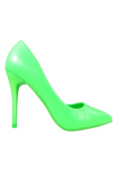 Zielone neonowe szpilki matowe szpic ze sklepu Kokietki w kategorii Czółenka - zdjęcie 109993375
