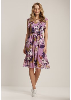 Liliowa Sukienka Acalephise ze sklepu Renee odzież w kategorii Sukienki - zdjęcie 110074347