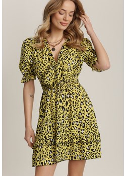 Żółta Sukienka Nymoth ze sklepu Renee odzież w kategorii Sukienki - zdjęcie 110436219