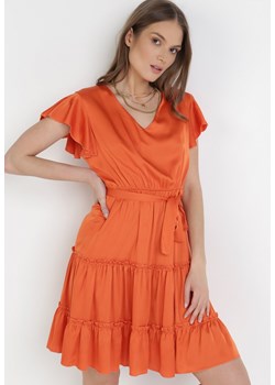 Pomarańczowa Sukienka Daemnys ze sklepu Born2be Odzież w kategorii Sukienki - zdjęcie 110453779