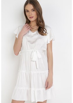 Biała Sukienka Daemnys ze sklepu Born2be Odzież w kategorii Sukienki - zdjęcie 110454285