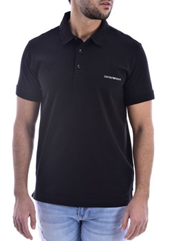 EMPORIO ARMANI Polo Beachwear koszulka polo czarna męska ze sklepu outfit.pl w kategorii T-shirty męskie - zdjęcie 110514525